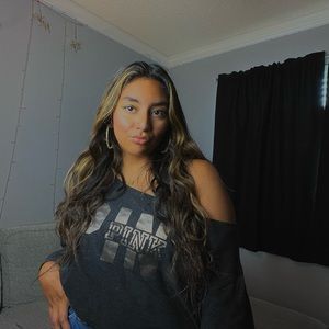 PINK  off the shoulder sweatshirt!!